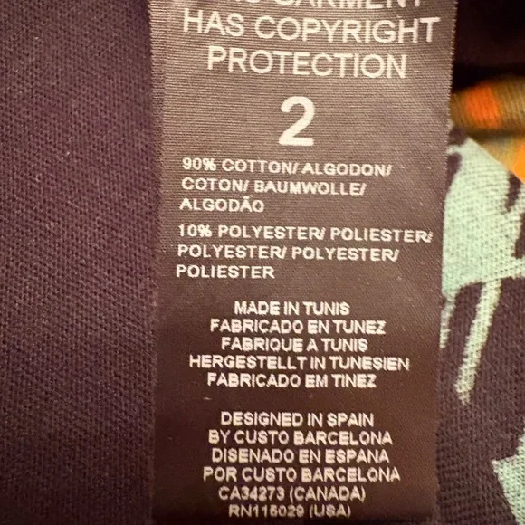 Custo Barcelona Multicolor Long Sleeve Patterned Dress. Size 2. S/M - Picture 4 of 6